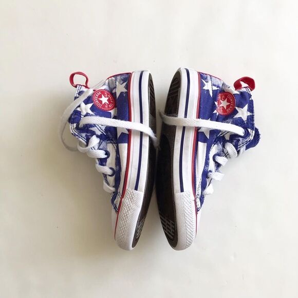 Converse chuck taylor American flag Stars and Stripes sneakers VGUC  size 9 - Picture 2 of 9